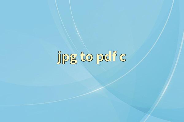jpg to pdf c